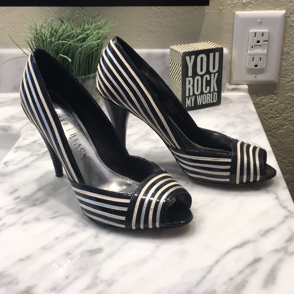 Black and white stilettos